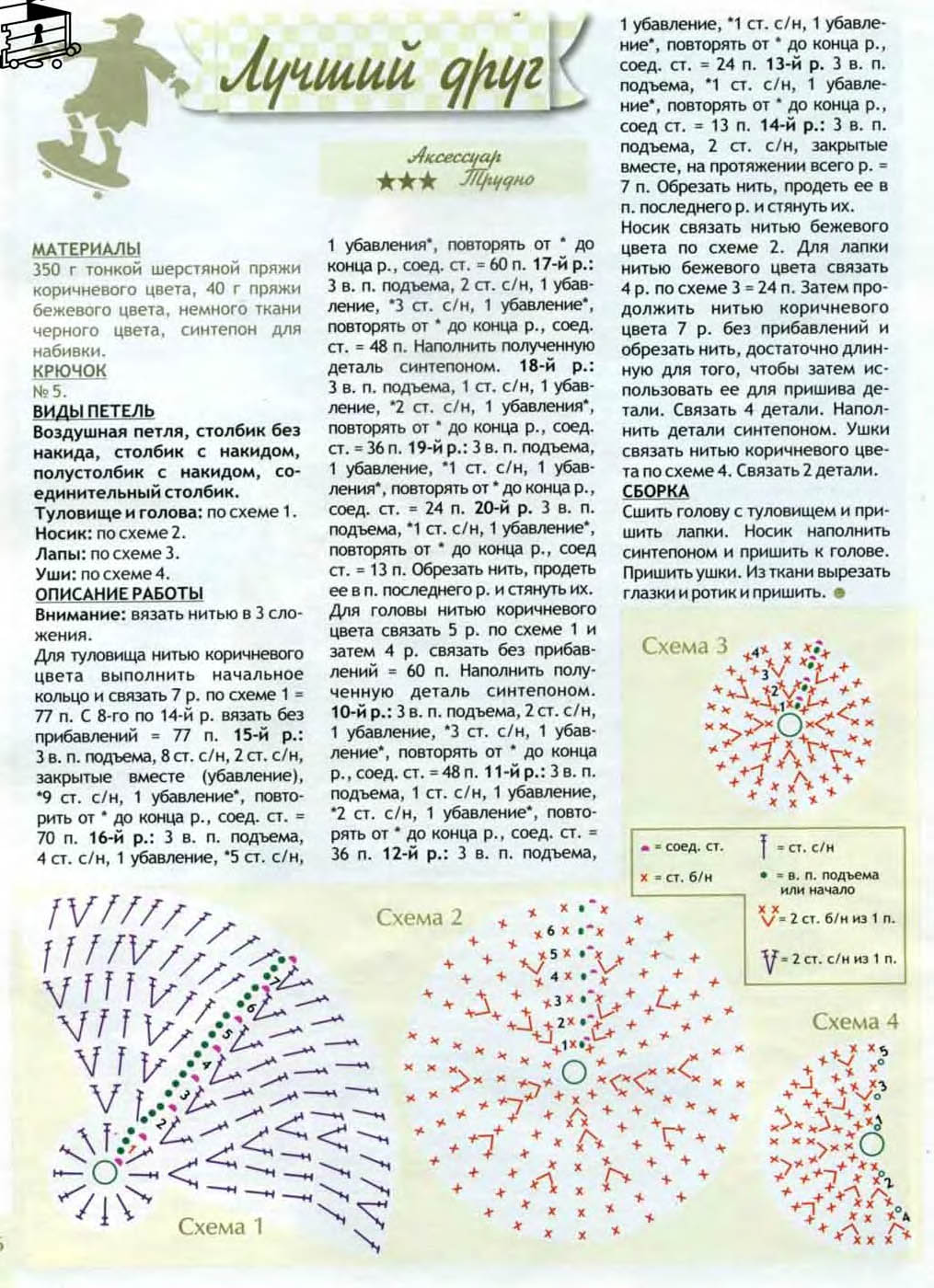 Сиреноголовый схема амигуруми