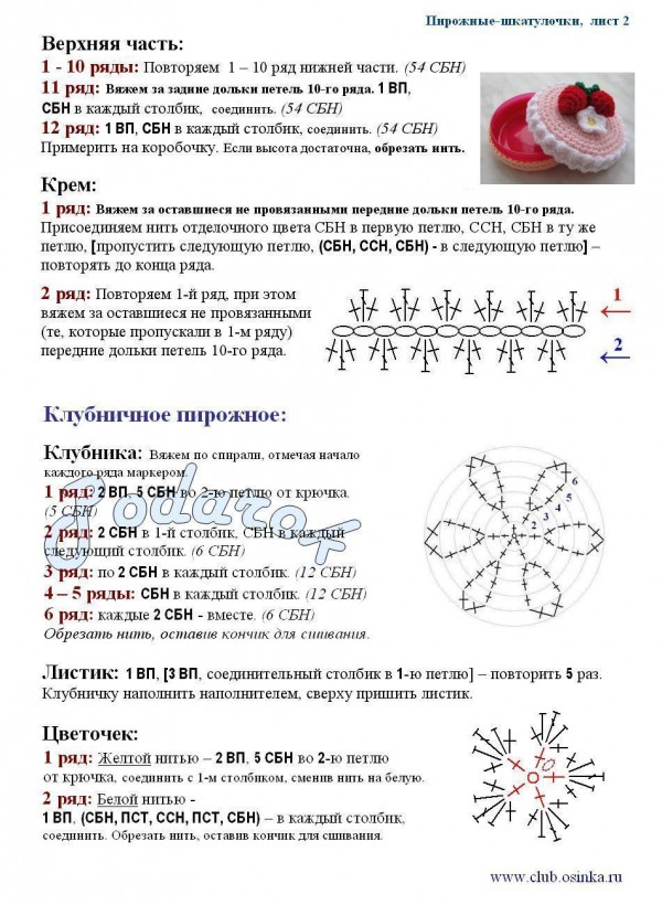 Схема торт крючком схемы